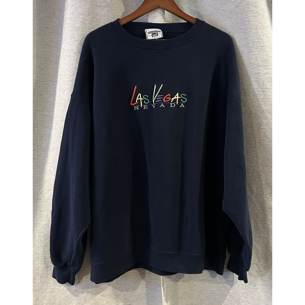 Vintage Las Vegas Nevada Sweatshirt Lee Crewneck Gambling Tourist USA 90s